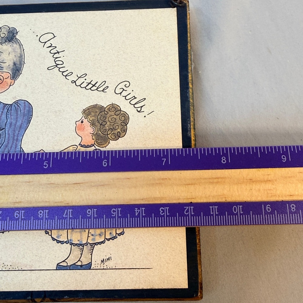 Vintage Mimi Wood Wall Plaque Grandmas Are Just Antique Little Girls Sign 8x6 - Picture 7 of 8